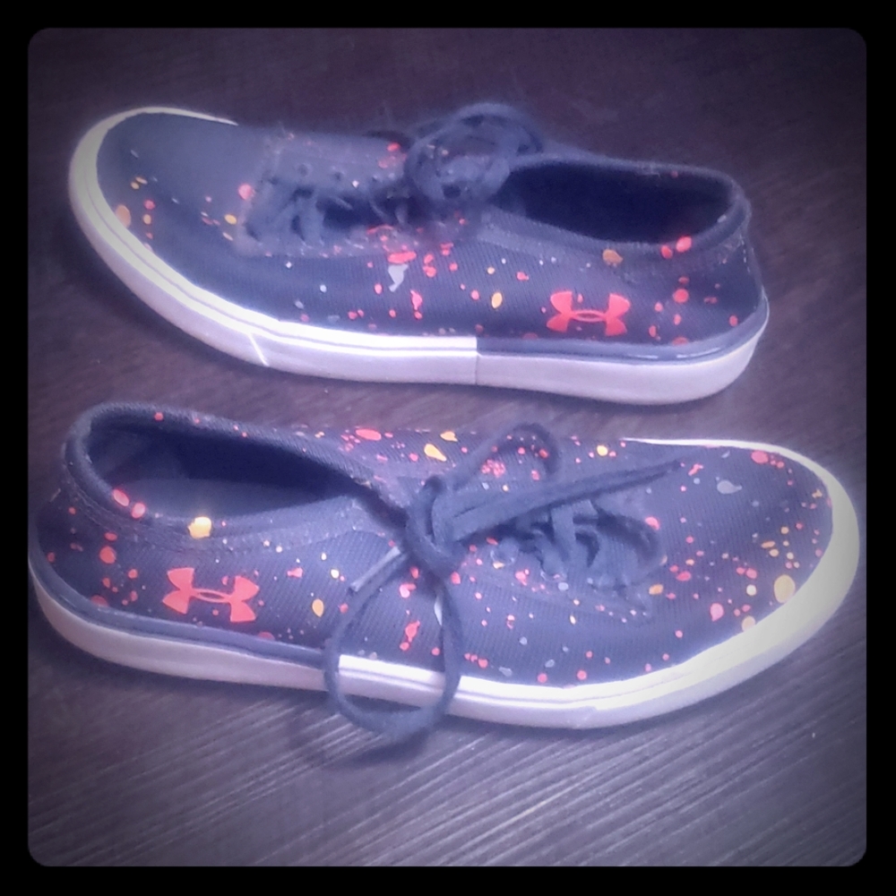 Girls kickit2 splatter under armour shoe